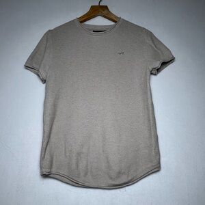 Hollister Men’s Short Sleeve Preppy Y2K Pullover Sweater Tan Size M